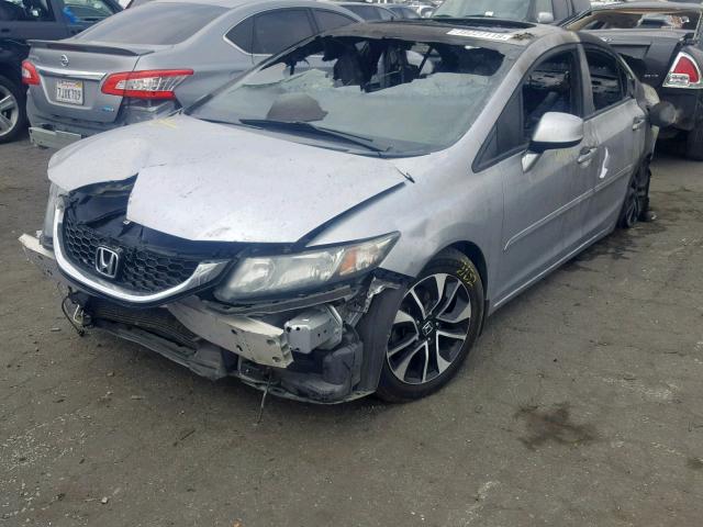 2HGFB2F97DH525551 - 2013 HONDA CIVIC EXL ნაცრისფერი ფოტო 2