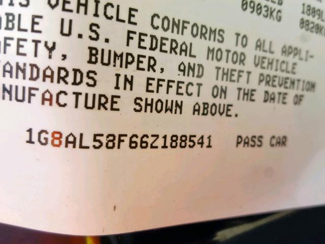 1G8AL58F66Z188541 - 2006 SATURN ION LEVEL WHITE photo 10