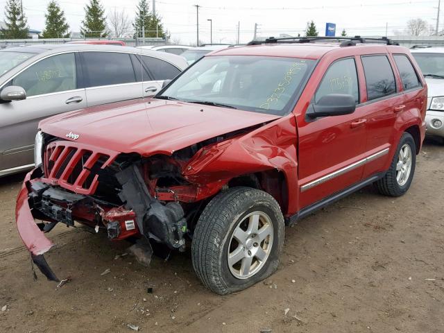 1J4PR4GK9AC120439 - 2010 JEEP GRAND CHER RED photo 2