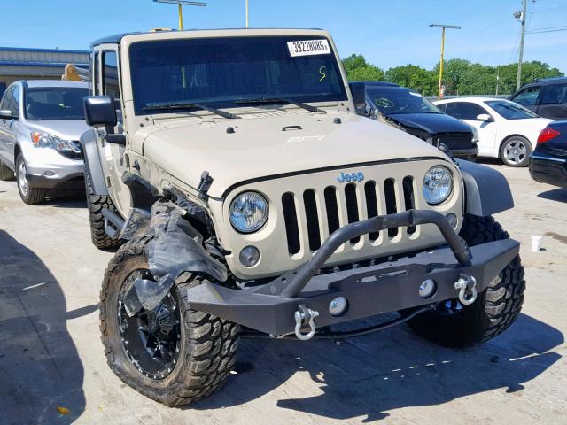 1C4BJWDG4HL646166 - 2017 JEEP WRANGLER U TAN photo 1