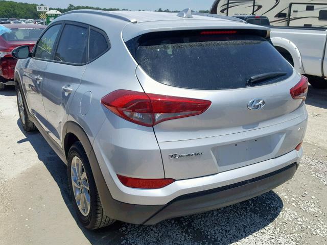 KM8J3CA44JU678092 - 2018 HYUNDAI TUCSON SEL SILVER photo 3