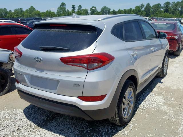 KM8J3CA44JU678092 - 2018 HYUNDAI TUCSON SEL SILVER photo 4