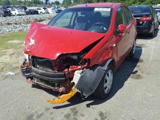 KL1TD56696B551770 - 2006 CHEVROLET AVEO BASE Қызыл фото 2