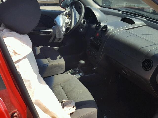 KL1TD56696B551770 - 2006 CHEVROLET AVEO BASE Қызыл фото 5