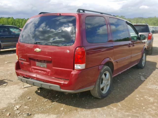 1GNDV23L35D249498 - 2005 CHEVROLET UPLANDER L MAROON photo 4