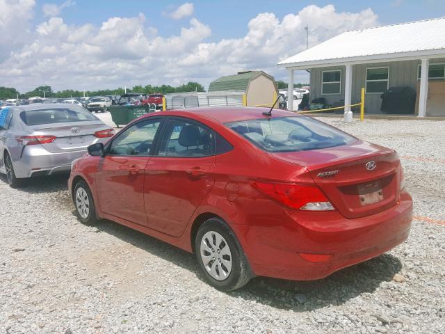 KMHCT4AE3HU365603 - 2017 HYUNDAI ACCENT SE RED photo 3