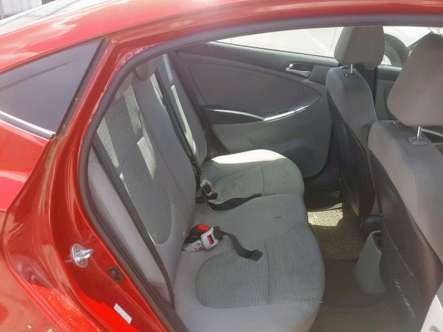 KMHCT4AE3HU365603 - 2017 HYUNDAI ACCENT SE RED photo 6