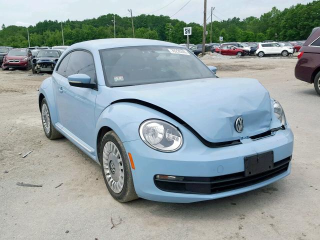 3VWJP7AT6EM621438 - 2014 VOLKSWAGEN BEETLE BLUE photo 1