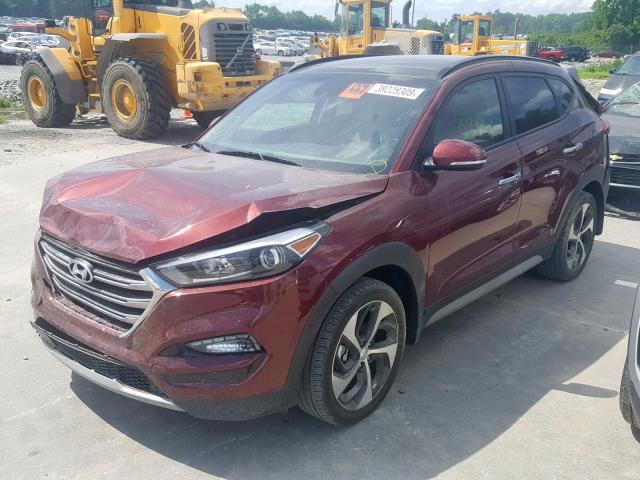 KM8J33A20HU370331 - 2017 HYUNDAI TUCSON LIM BURGUNDY photo 2