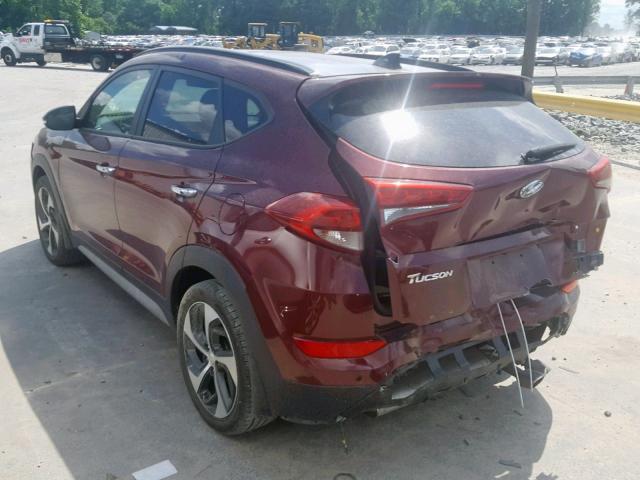 KM8J33A20HU370331 - 2017 HYUNDAI TUCSON LIM BURGUNDY photo 3