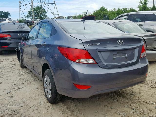 KMHCT4AE0HU310378 - 2017 HYUNDAI ACCENT SE GRAY photo 3