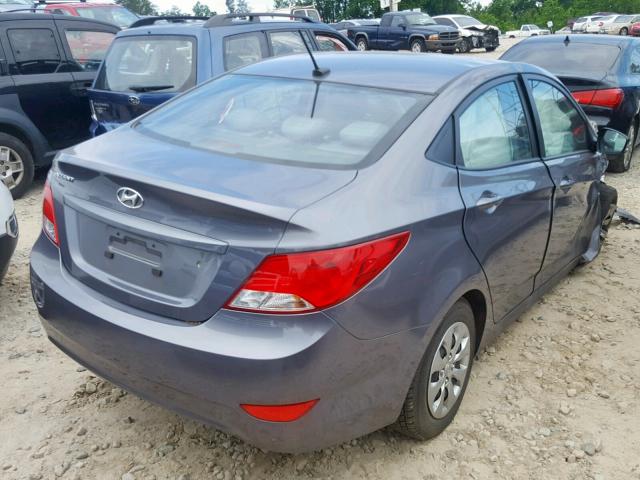 KMHCT4AE0HU310378 - 2017 HYUNDAI ACCENT SE GRAY photo 4