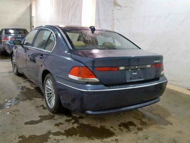 WBAGN63504DS51784 - 2004 BMW 745 LI BLUE photo 3