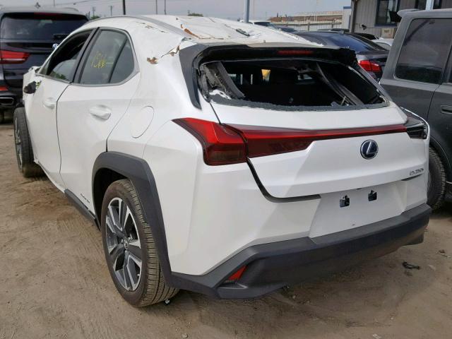 JTHU9JBH9K2004375 - 2019 LEXUS UX 250H WHITE photo 3