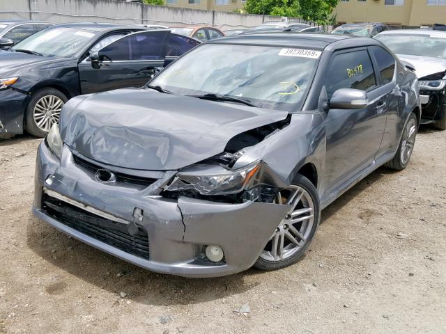 JTKJF5C78B3012139 - 2011 TOYOTA SCION TC GRAY photo 2