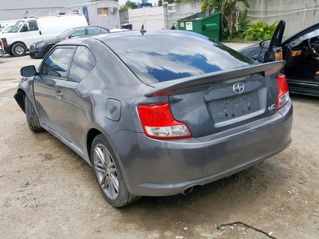 JTKJF5C78B3012139 - 2011 TOYOTA SCION TC GRAY photo 3