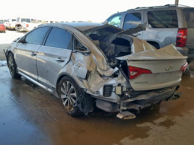 5NPE34AF0FH173701 - 2015 HYUNDAI SONATA SPO SILVER photo 3