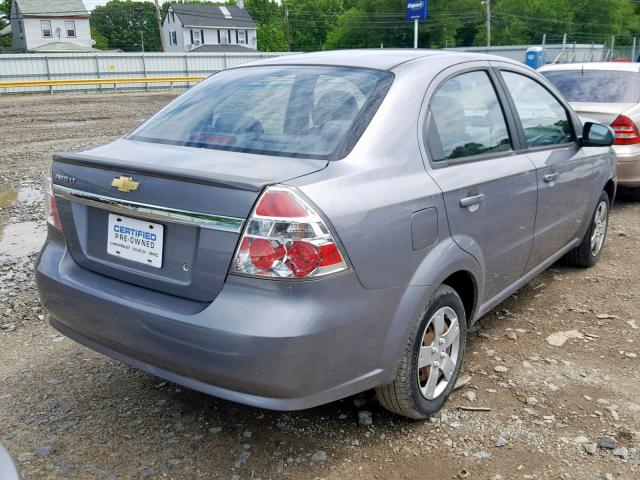 KL1TD5DE5AB044237 - 2010 CHEVROLET AVEO LS GRAY photo 4