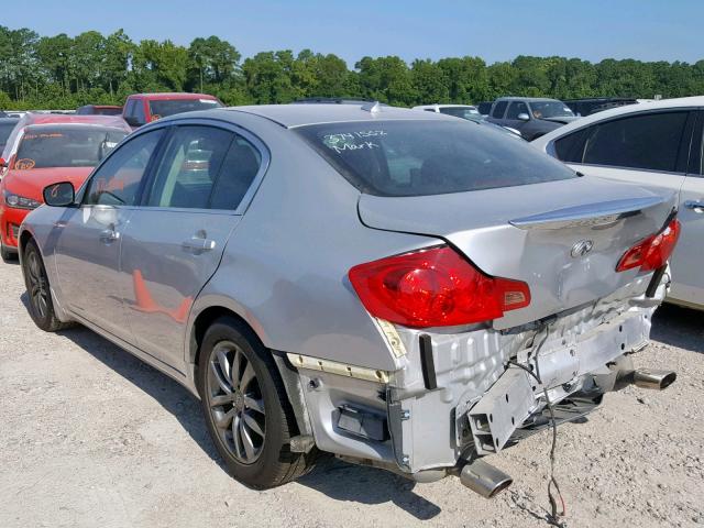 JNKCV61E19M305703 - 2009 INFINITI G37 BASE GRAY photo 3