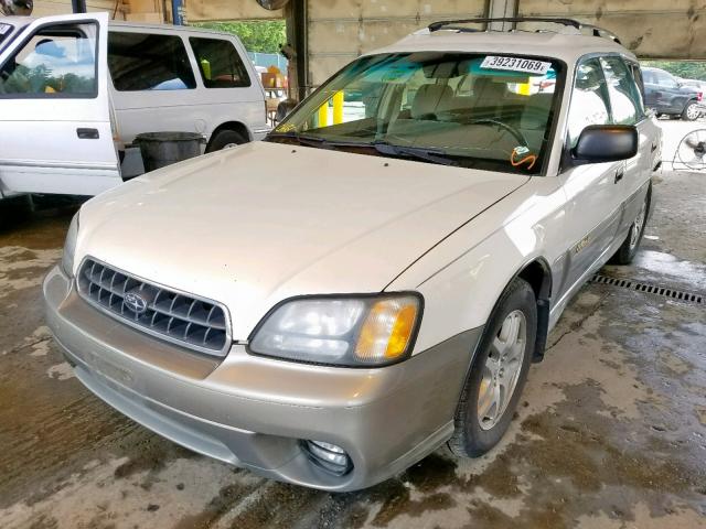 4S3BH675737631961 - 2003 SUBARU LEGACY OUT WHITE photo 2