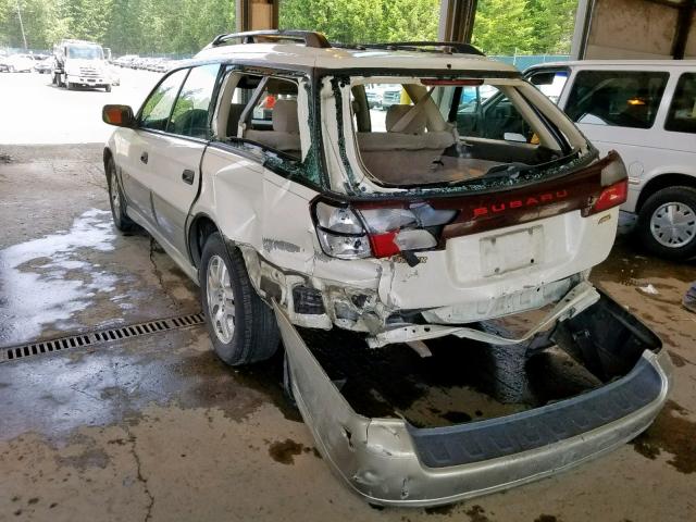 4S3BH675737631961 - 2003 SUBARU LEGACY OUT WHITE photo 3