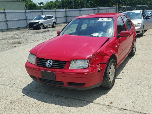 3VWRK29M91M049292 - 2001 VOLKSWAGEN JETTA GL RED photo 2