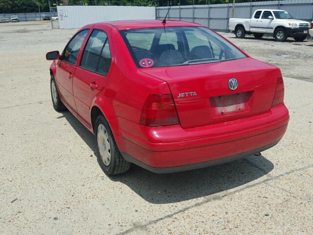 3VWRK29M91M049292 - 2001 VOLKSWAGEN JETTA GL RED photo 3