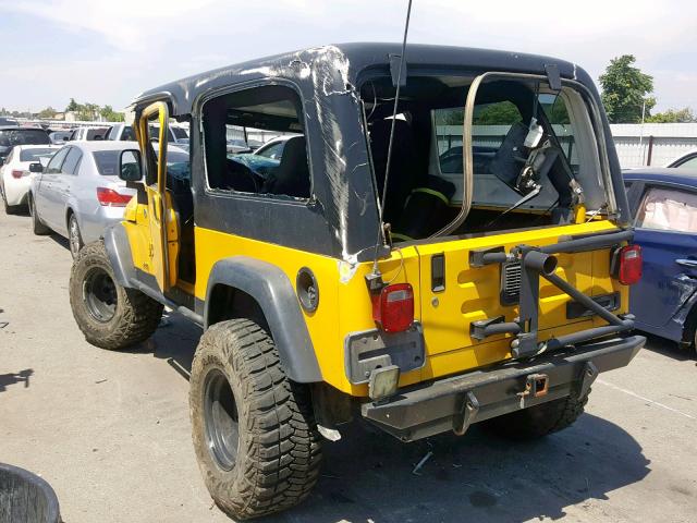 1J4FA64S86P782516 - 2006 JEEP WRANGLER / YELLOW photo 3