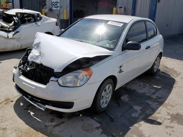 KMHCM3AC3AU150539 - 2010 HYUNDAI ACCENT BLU WHITE photo 2