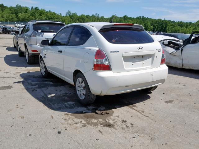 KMHCM3AC3AU150539 - 2010 HYUNDAI ACCENT BLU WHITE photo 3