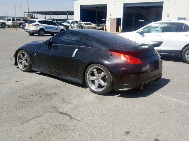 JN1AZ34D56M301151 - 2006 NISSAN 350Z COUPE BLACK photo 3