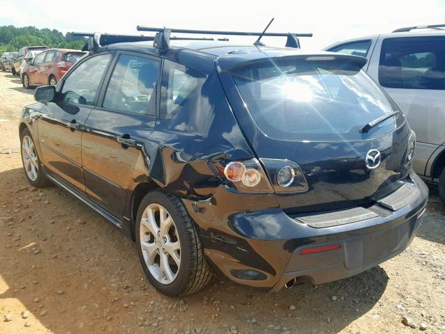 JM1BK343781160150 - 2008 MAZDA 3 HATCHBAC BLACK photo 3