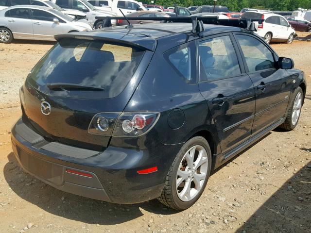 JM1BK343781160150 - 2008 MAZDA 3 HATCHBAC BLACK photo 4