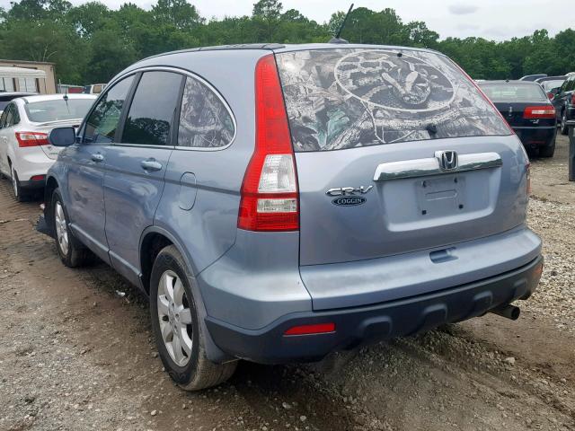 5J6RE38729L002298 - 2009 HONDA CR-V EXL BLUE photo 3