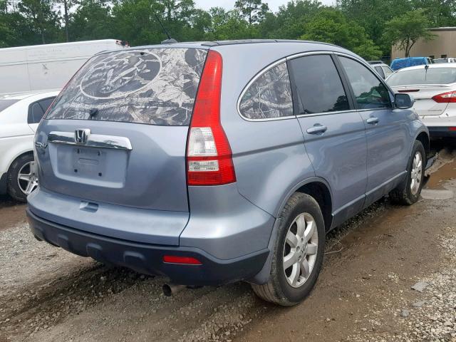 5J6RE38729L002298 - 2009 HONDA CR-V EXL BLUE photo 4