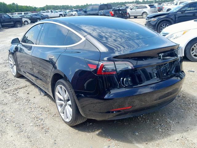 5YJ3E1EB7JF071343 - 2018 TESLA MODEL 3 BLACK photo 3