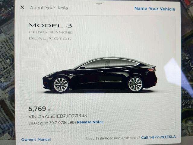 5YJ3E1EB7JF071343 - 2018 TESLA MODEL 3 BLACK photo 8