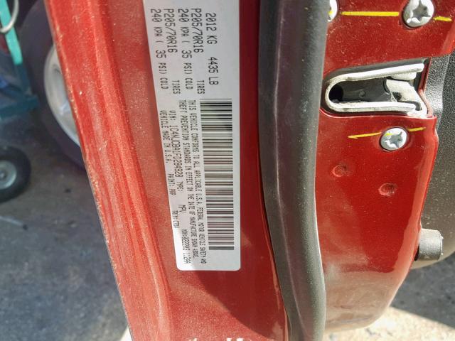 1C4NJCBA1FD284928 - 2015 JEEP COMPASS SP 红色 照片 10