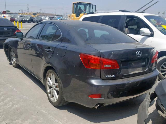 JTHBK262462016639 - 2006 LEXUS IS 250 GRAY photo 3