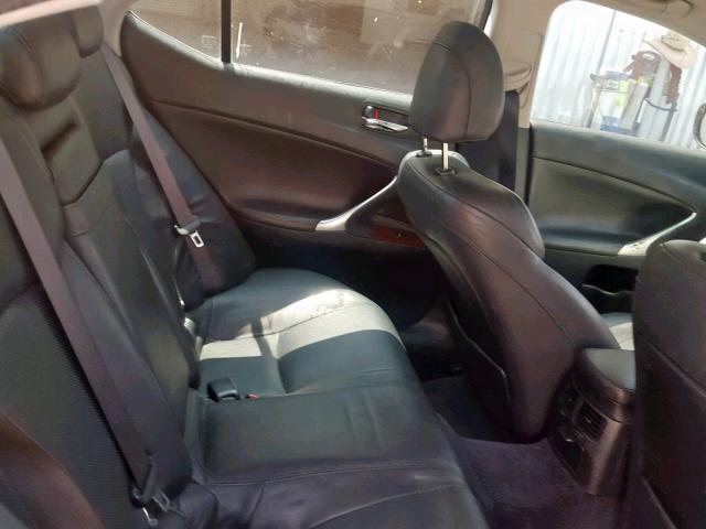 JTHBK262462016639 - 2006 LEXUS IS 250 GRAY photo 6