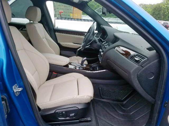 5UXXW7C39H0U26193 - 2017 BMW X4 XDRIVEM BLUE photo 5