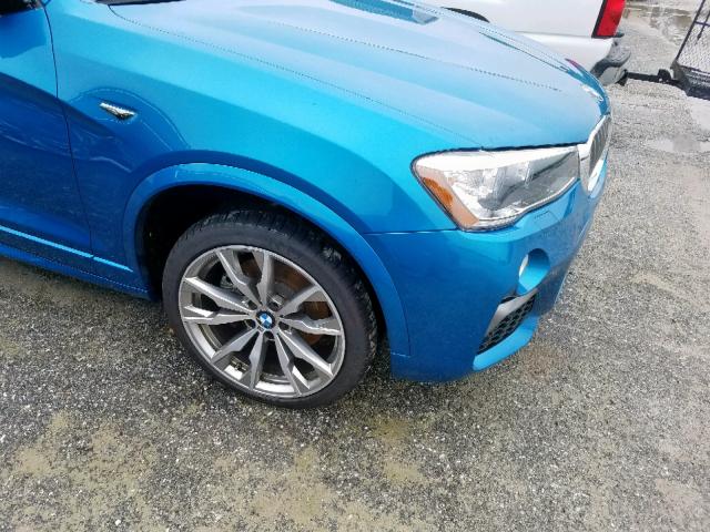 5UXXW7C39H0U26193 - 2017 BMW X4 XDRIVEM BLUE photo 9