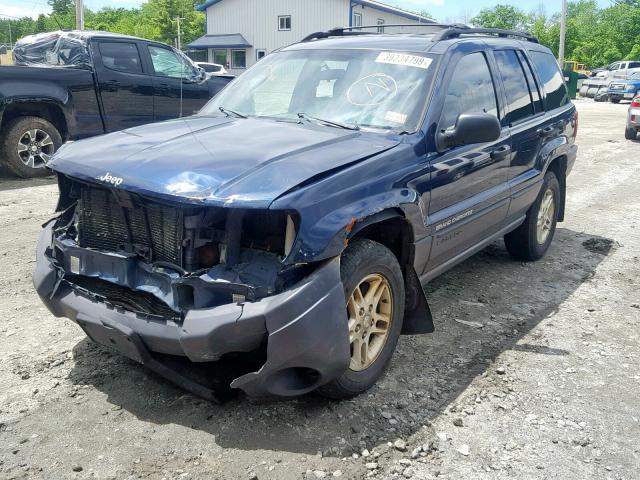 1J4GW48S24C110816 - 2004 JEEP GRAND CHER BLUE photo 2