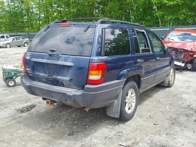 1J4GW48S24C110816 - 2004 JEEP GRAND CHER BLUE photo 4