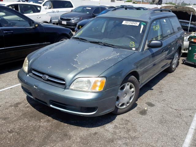 4S3BH635826307265 - 2002 SUBARU LEGACY L GREEN photo 2