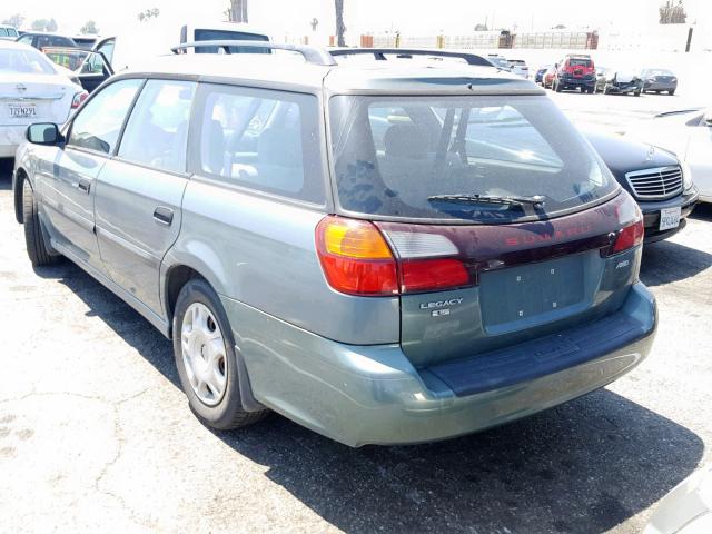 4S3BH635826307265 - 2002 SUBARU LEGACY L GREEN photo 3