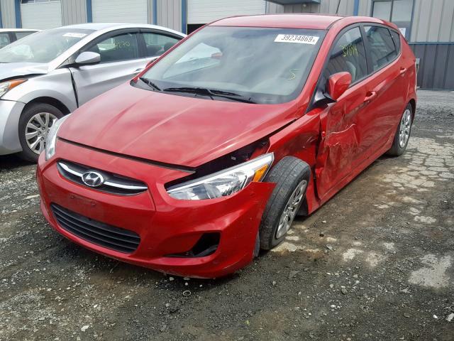 KMHCT5AE3GU294570 - 2016 HYUNDAI ACCENT SE RED photo 2