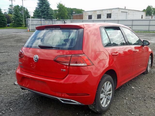 3VWG17AU0JM278124 - 2018 VOLKSWAGEN GOLF S RED photo 4