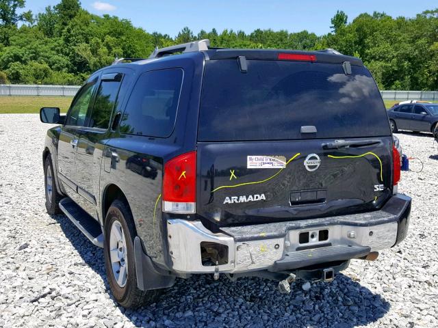 5N1BA08A87N714373 - 2007 NISSAN ARMADA SE BLACK photo 3