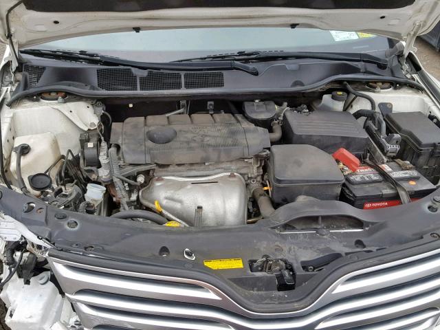 4T3BA3BB5AU018982 - 2010 TOYOTA VENZA WHITE photo 7